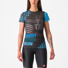 Laden Sie das Bild in den Galerie-Viewer, Castelli/DTU Laufshirt Damen - Schwarz/Blau