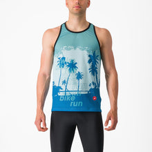 Laden Sie das Bild in den Galerie-Viewer, Castelli/DTU Laufsinglet Herren - Palmen Türkis