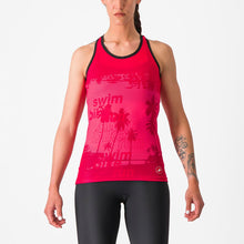 Laden Sie das Bild in den Galerie-Viewer, Castelli/DTU Laufsinglet Damen - Palmen Pink
