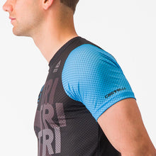 Laden Sie das Bild in den Galerie-Viewer, Castelli/DTU Laufshirt Herren - Schwarz/Blau