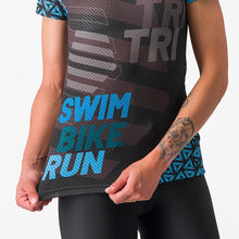 Laden Sie das Bild in den Galerie-Viewer, Castelli/DTU Laufshirt Damen - Schwarz/Blau