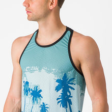 Laden Sie das Bild in den Galerie-Viewer, Castelli/DTU Laufsinglet Herren - Palmen Türkis