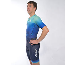 Laden Sie das Bild in den Galerie-Viewer, Zoot/DTU Triathloneinteiler Aero Full Zip "Tri Earth (Ocean)" Herren