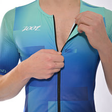 Laden Sie das Bild in den Galerie-Viewer, Zoot/DTU Triathloneinteiler Aero Full Zip "Tri Earth (Ocean)" Herren