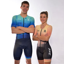 Laden Sie das Bild in den Galerie-Viewer, Zoot/DTU Triathloneinteiler Aero Full Zip "Tri Earth (Ocean)" Herren