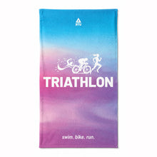 Laden Sie das Bild in den Galerie-Viewer, DTU Handtuch TRIATHLON (Blau-Lila)