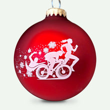 Laden Sie das Bild in den Galerie-Viewer, Weihnachtskugel-Set Triathlon (8cm)