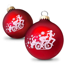 Laden Sie das Bild in den Galerie-Viewer, Weihnachtskugel-Set Triathlon (8cm)