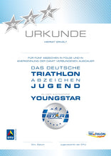 Laden Sie das Bild in den Galerie-Viewer, Deutsches Triathlonabzeichen Jugend YOUNGSTAR