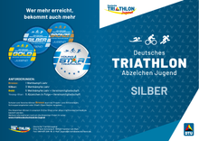 Laden Sie das Bild in den Galerie-Viewer, Deutsches Triathlonabzeichen Jugend Silber
