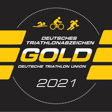 Laden Sie das Bild in den Galerie-Viewer, Deutsches Triathlonabzeichen Gold
